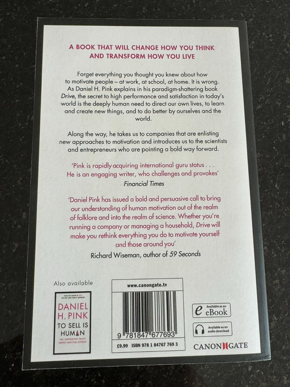 Daniel H. Pink Drive Paperback Book NEW