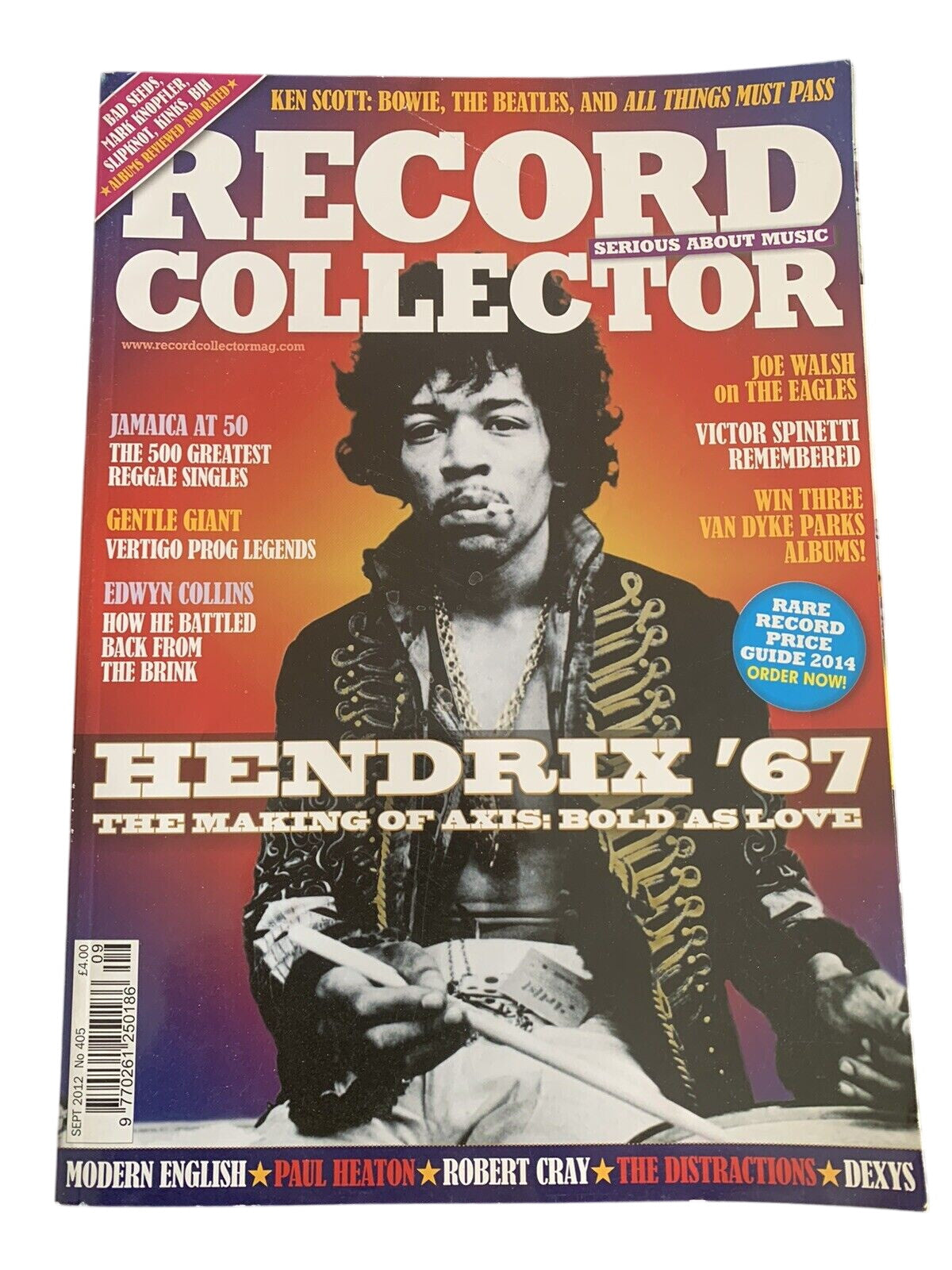 RECORD COLLECTOR MAGAZINE ~ September 2012 ISSUE: 405 - Hendrix