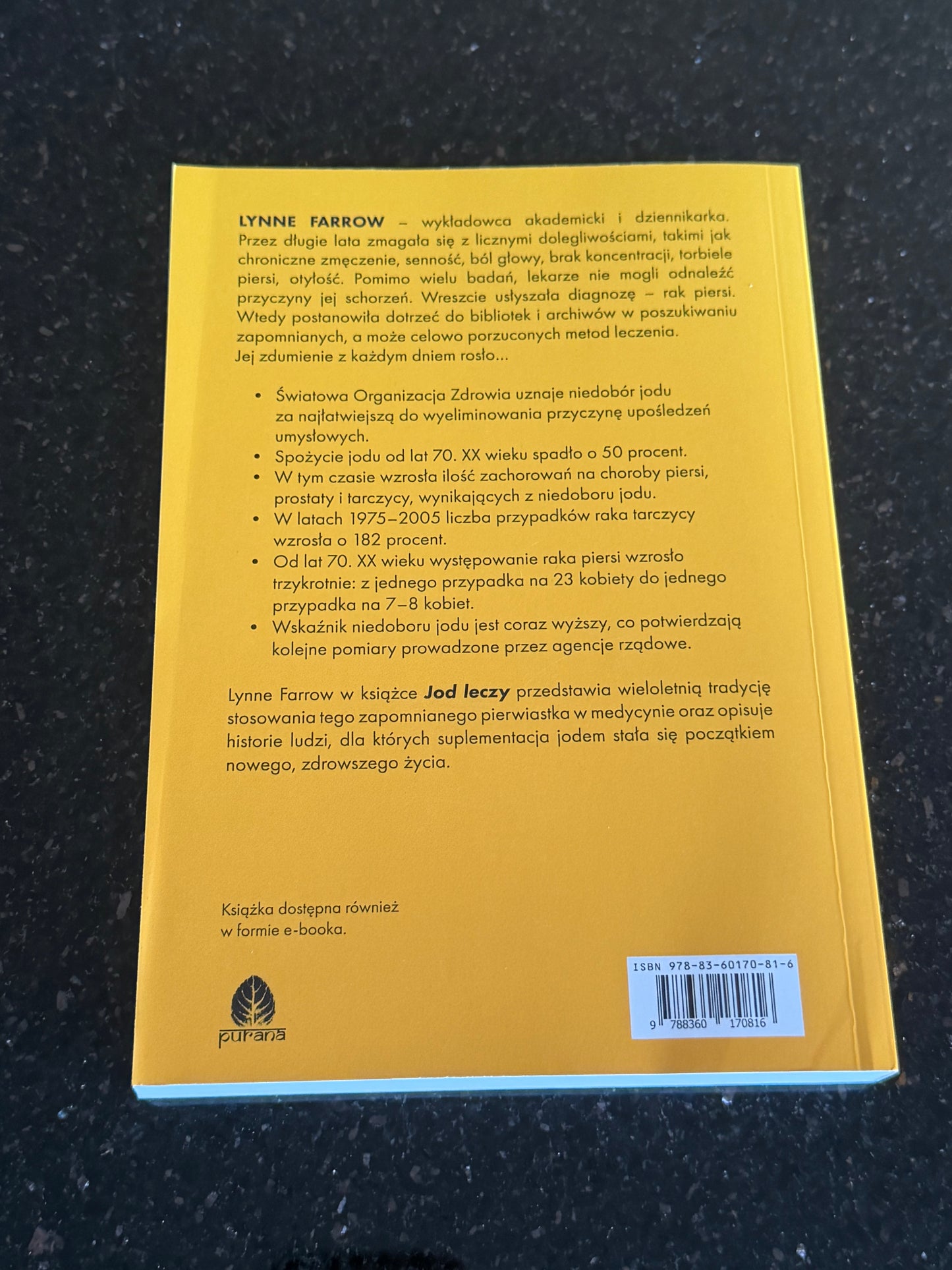 Polish 🇵🇱 Book - Lynne Farrow - Jod leczy - Skuteczny program terapii - Next Day Delivery