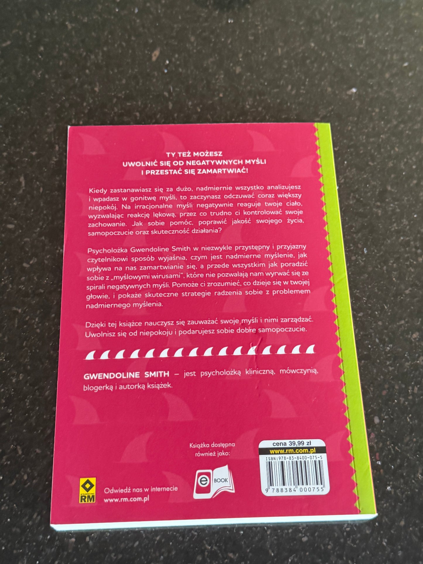 Polish 🇵🇱 Book - Gwendoline Smith - Overthinking - Przerwij gonitwe mysli - Next Day Delivery