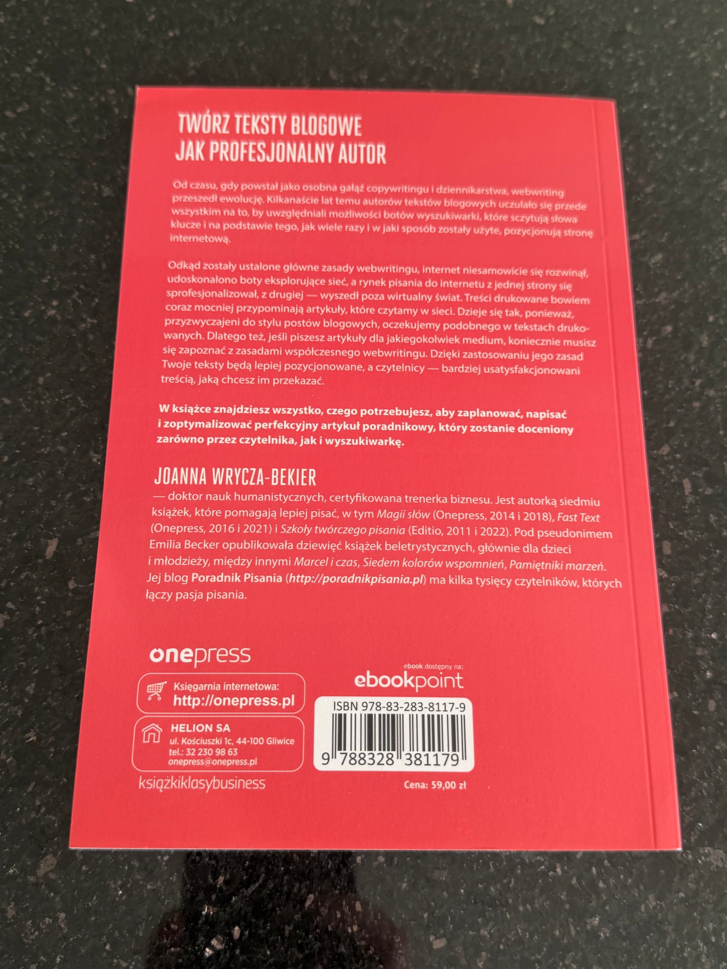 🇵🇱Polish Book - Joanna Wrycza - Bakier - Web Writing dla Internetu. Profesjonalne tworzenie tekstow