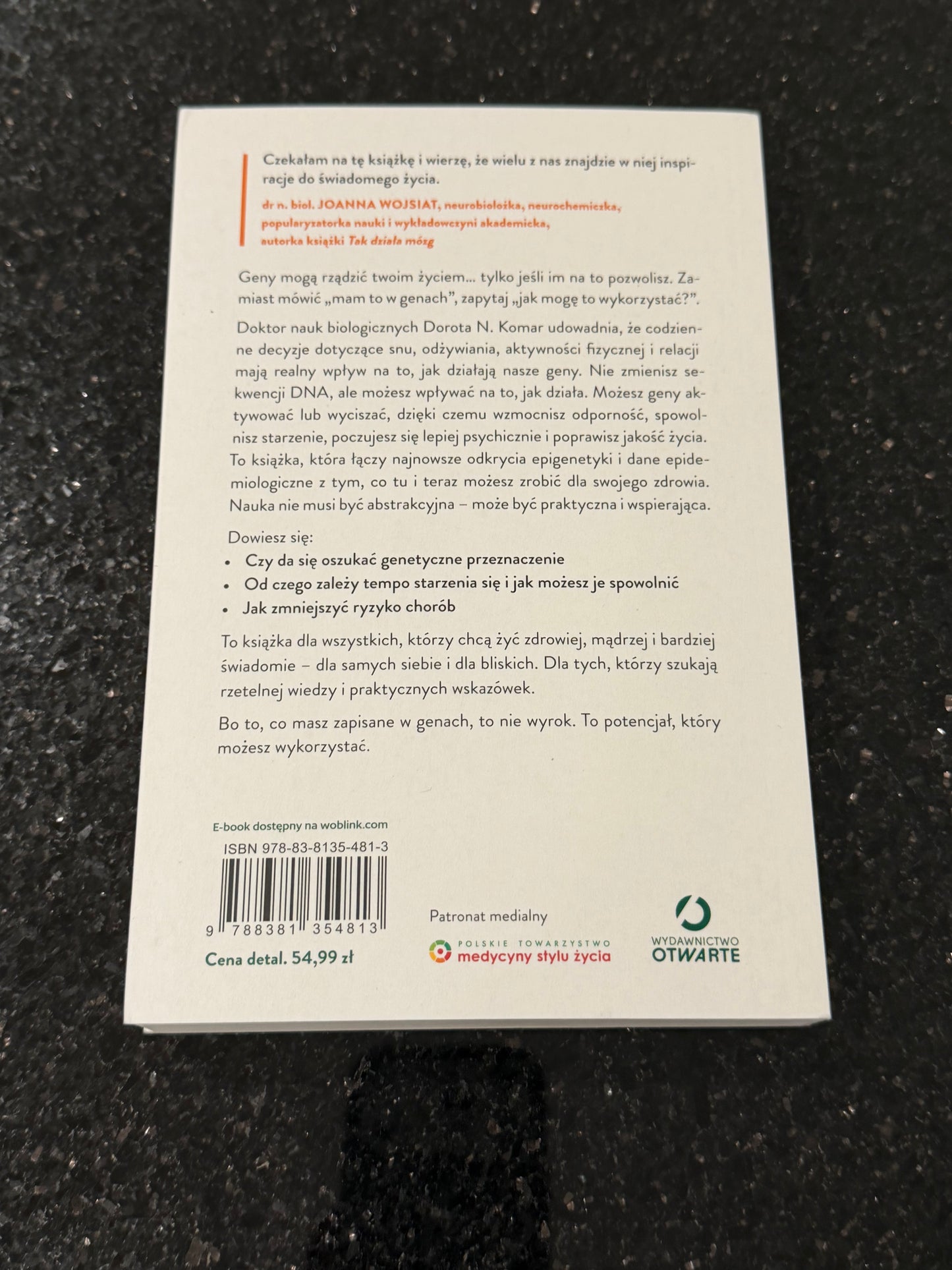 🇵🇱Polish Book - Dr.Dorota N.Komar - Oszukac Genetyczne Przeznaczenie