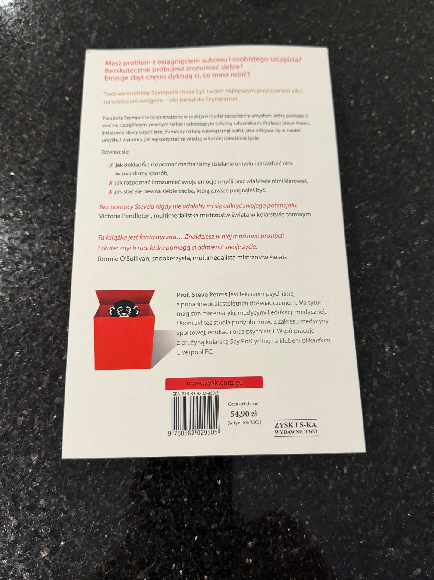 🇵🇱Polish Book - Prof. Steve Peters - Paradoks Szympansa