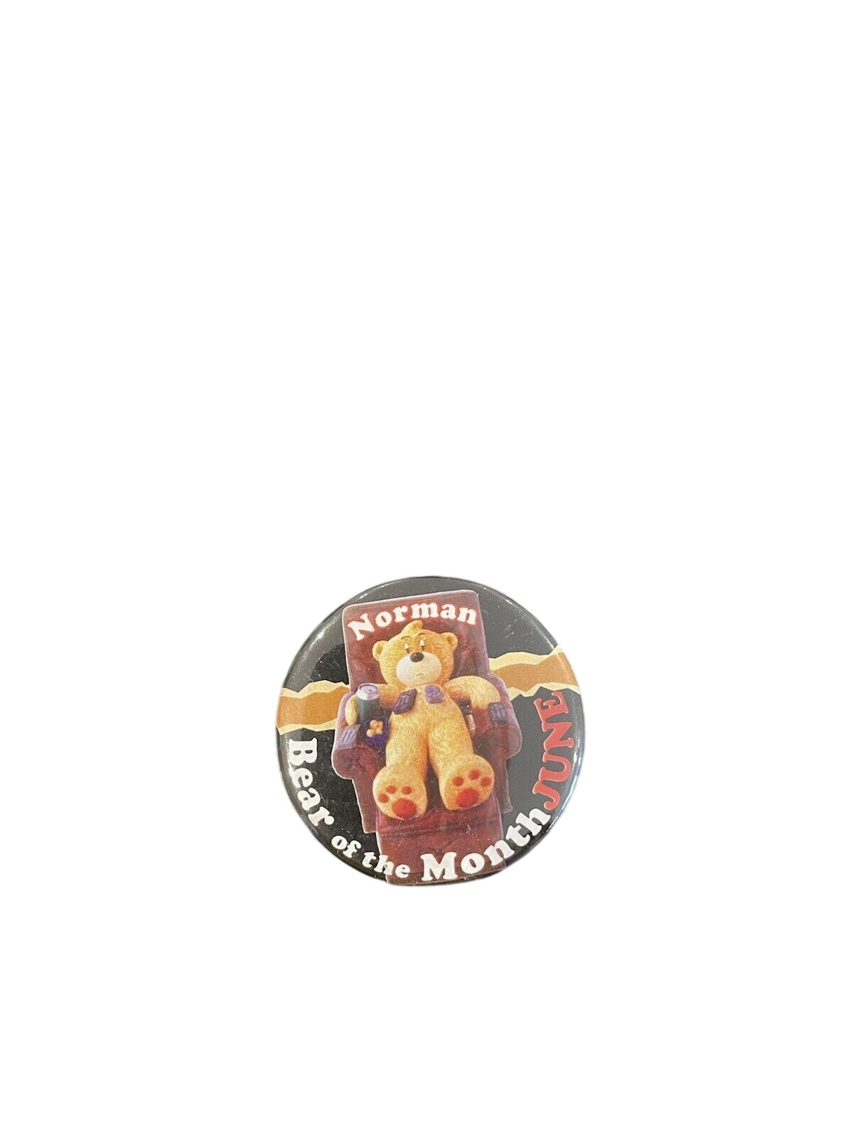 BAD TASTE BEARS PIN BADGE - Norman - Rare