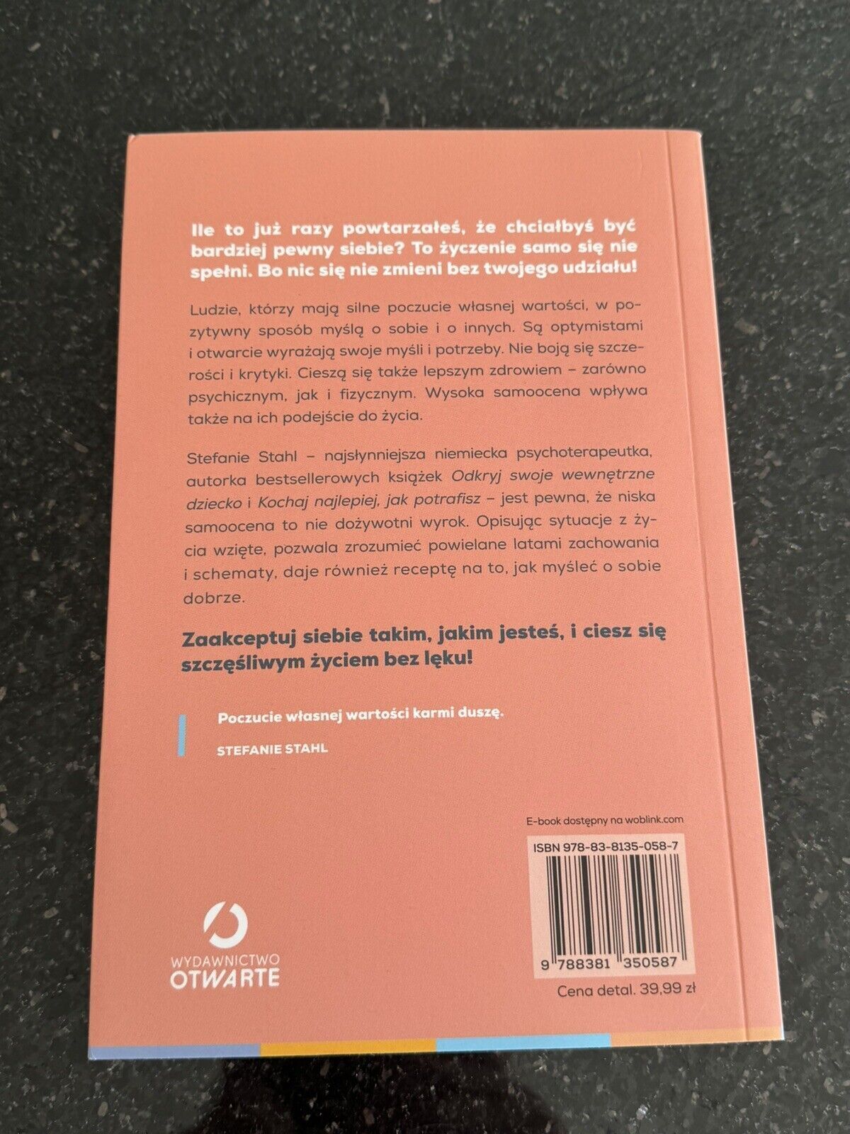 Jak myśleć o sobie dobrze  STEFANIE STAHL 🇬🇧 UK Postage & Delivery PL