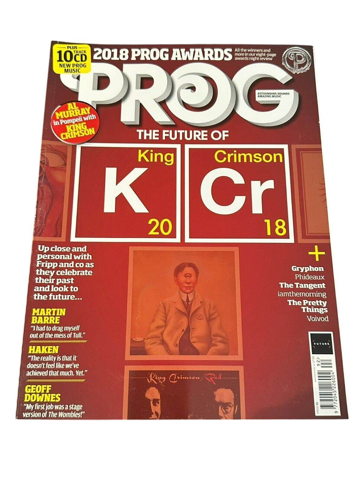 Classic Rock Presents Prog Rock Magazine - Issue 92 November 2018 No CD