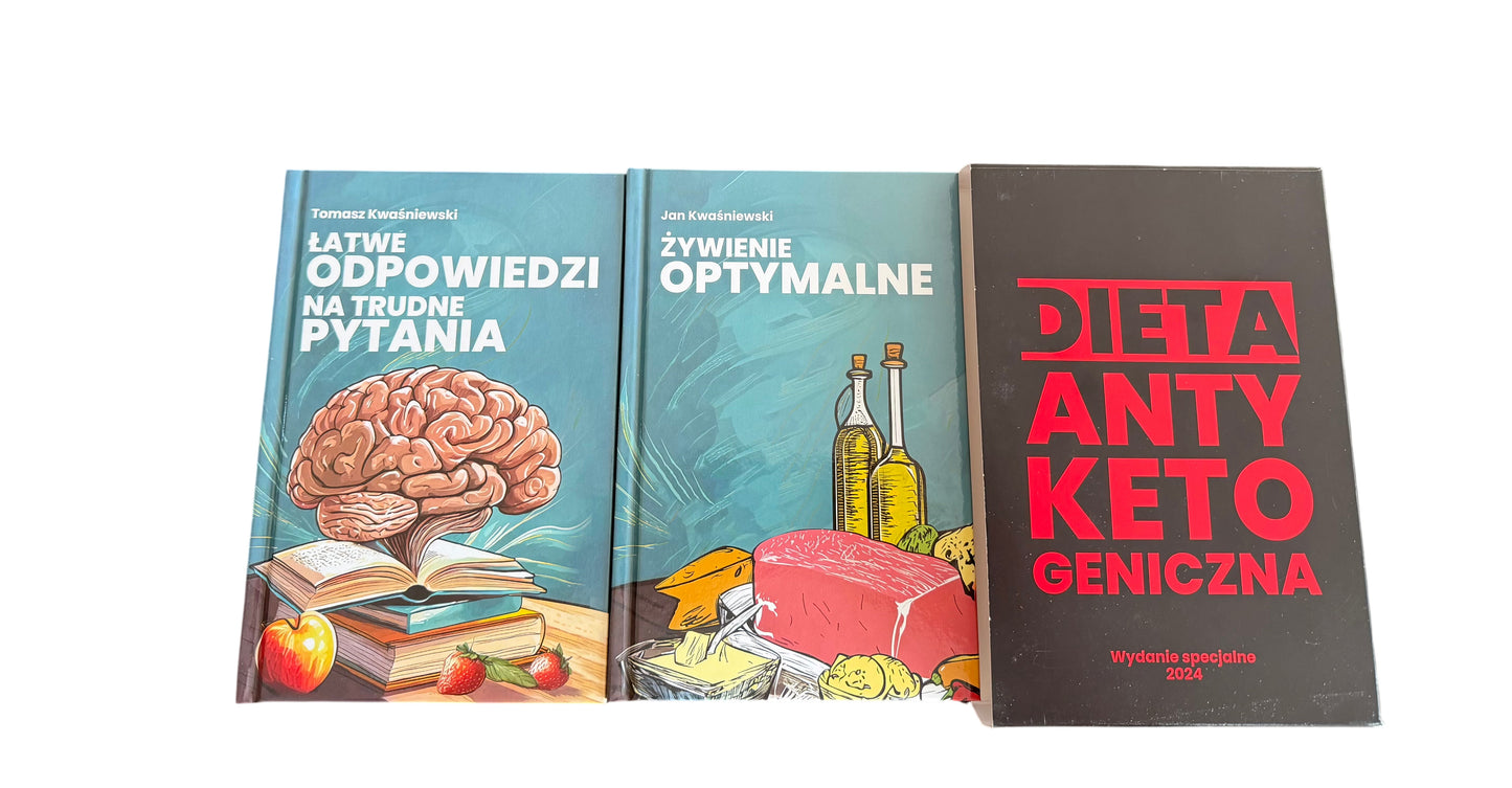 Polish 🇵🇱 Book - Jan Kwasniewski - Odzywianie (Odżywianie) Optymalne + Łatwe Odp na trudne pytania book set