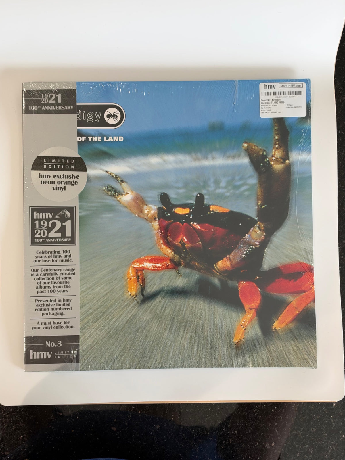 Vinyl LP - The Prodigy - The Fat of the Land - HMV 100th Anniversary Limited Edition Neon Orange - RARE