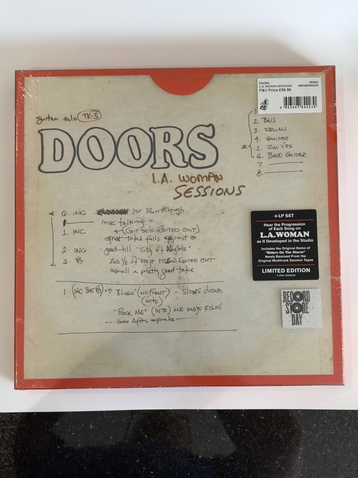 Vinyl LP - The Doors - L.A. Woman Sessions (4-LP Set, Limited Edition, Record Store Day) RARE