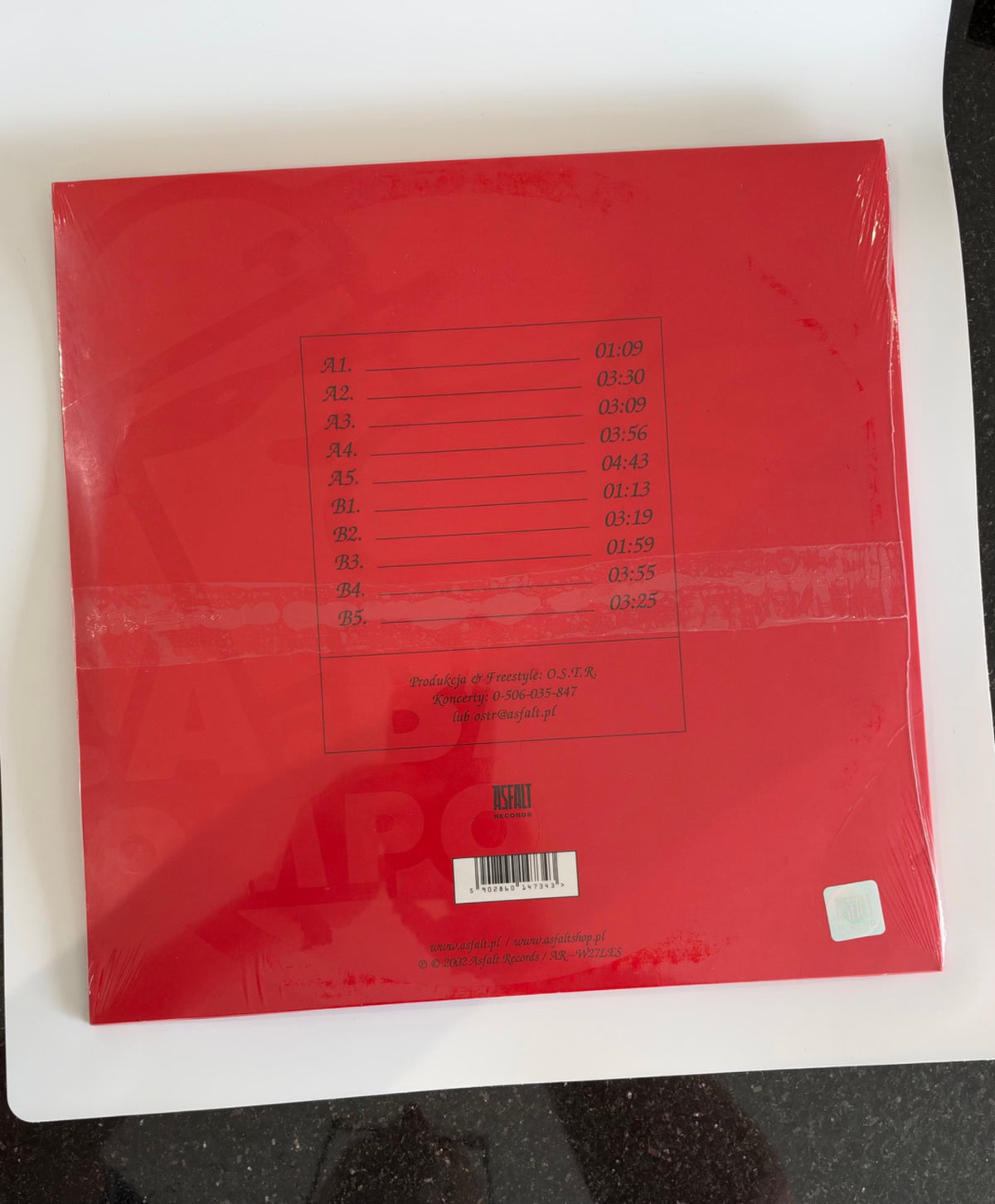 🇵🇱Polish Hip Hop Vinyl - O.S.T.R - 30 Minut z życia Freestyle (Red & Black) Limit Rare Vinyl