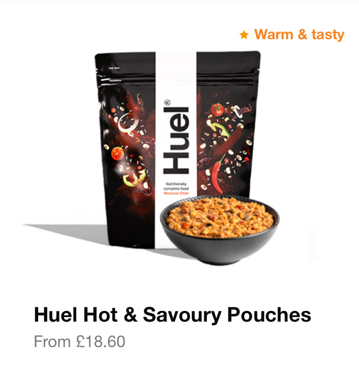 HUEL Hot & Tasty Pouches - Thai Green Curry BNIB