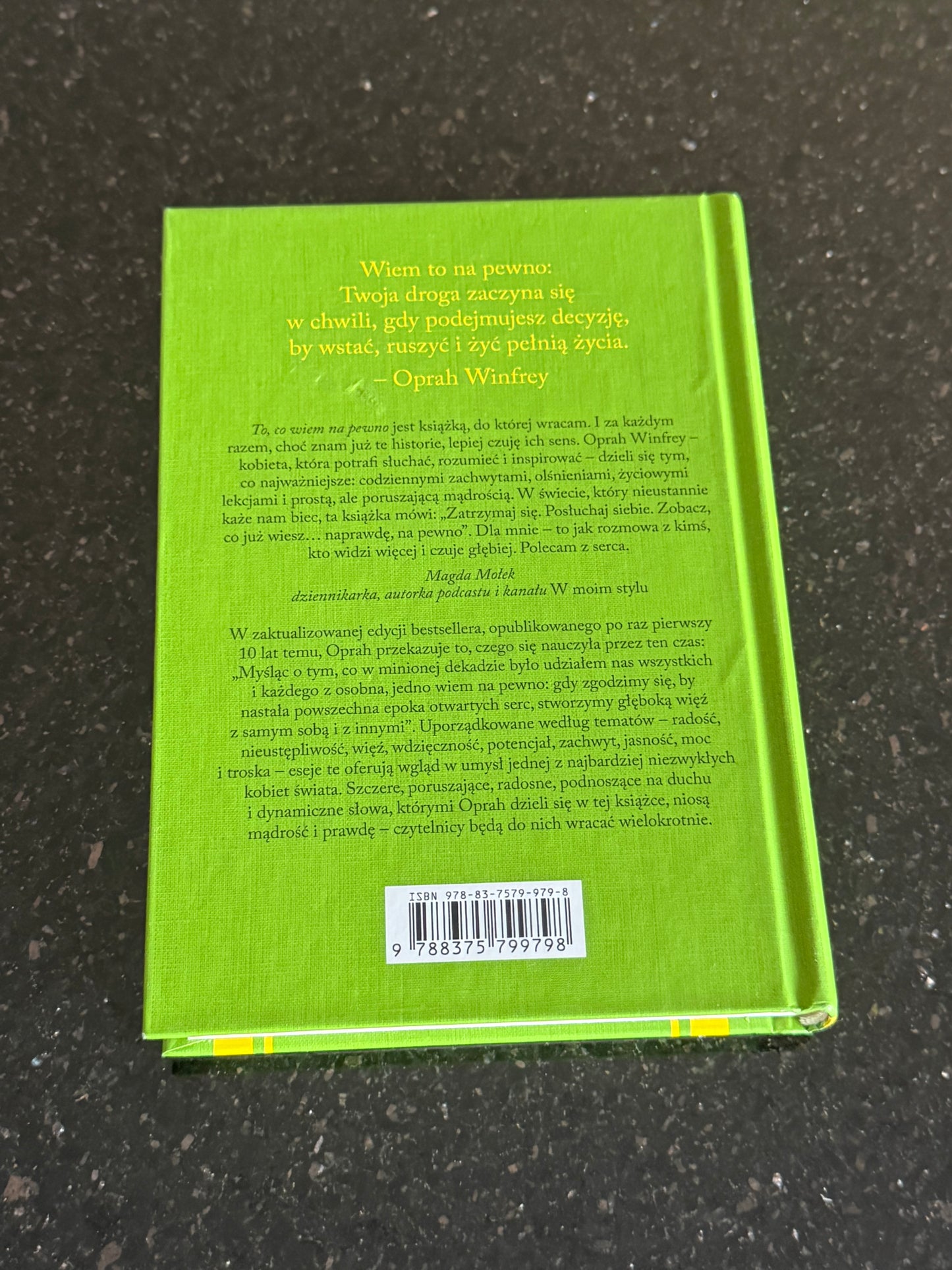 Polish 🇵🇱 Book - Oprah Winfrey - To, co wiem na pewno - Next Day Delivery