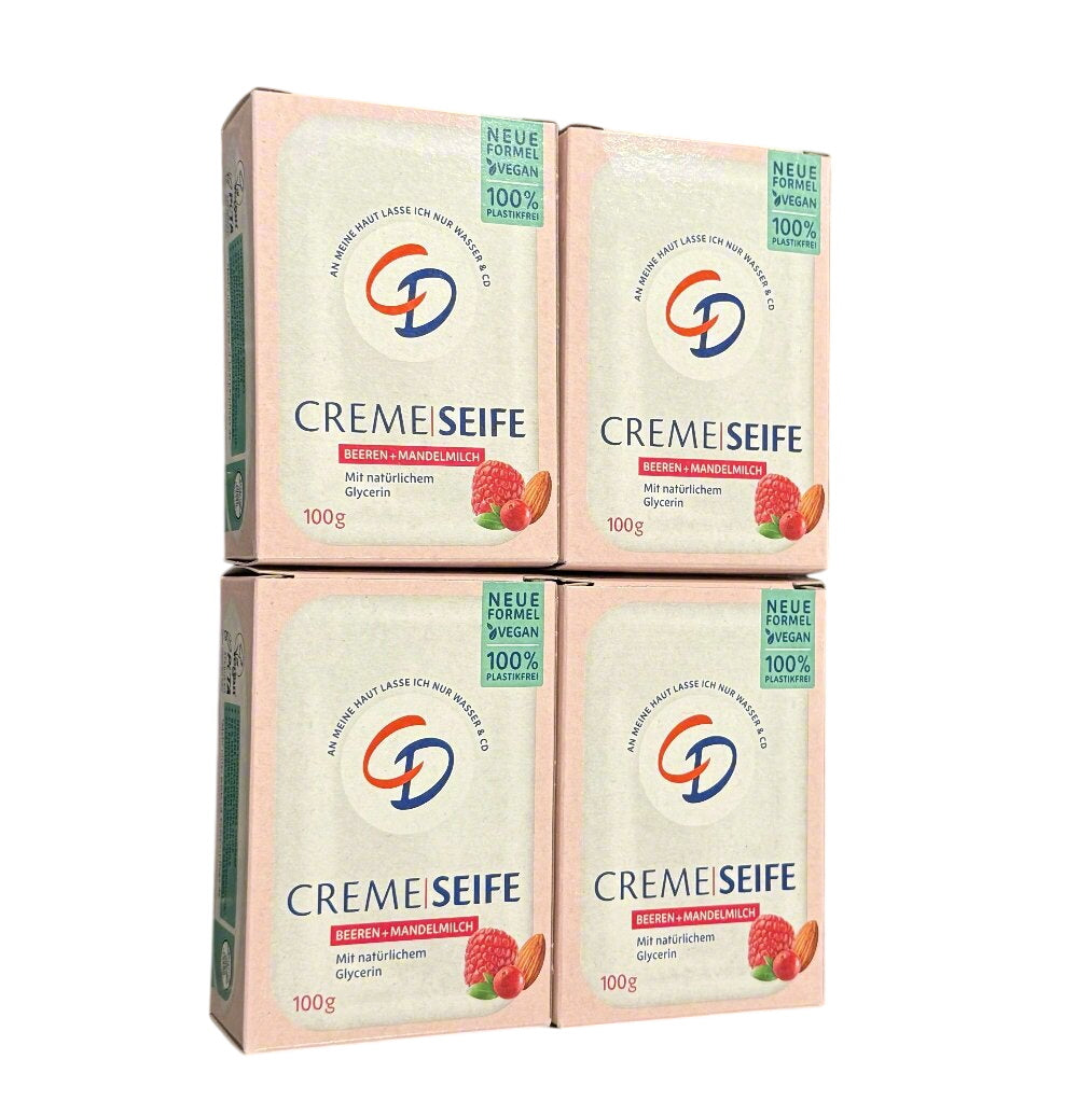 4x 100g CD Berries & Almond mild solid soap 🛁 NEXT DAY SHIPPING Manufactured in Germany