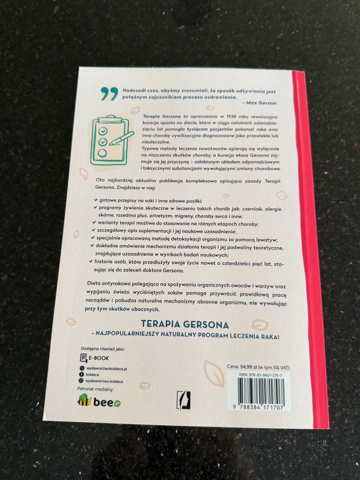 Polish 🇵🇱 Book - Charlotte Gerson - Cud Terapii Gersona