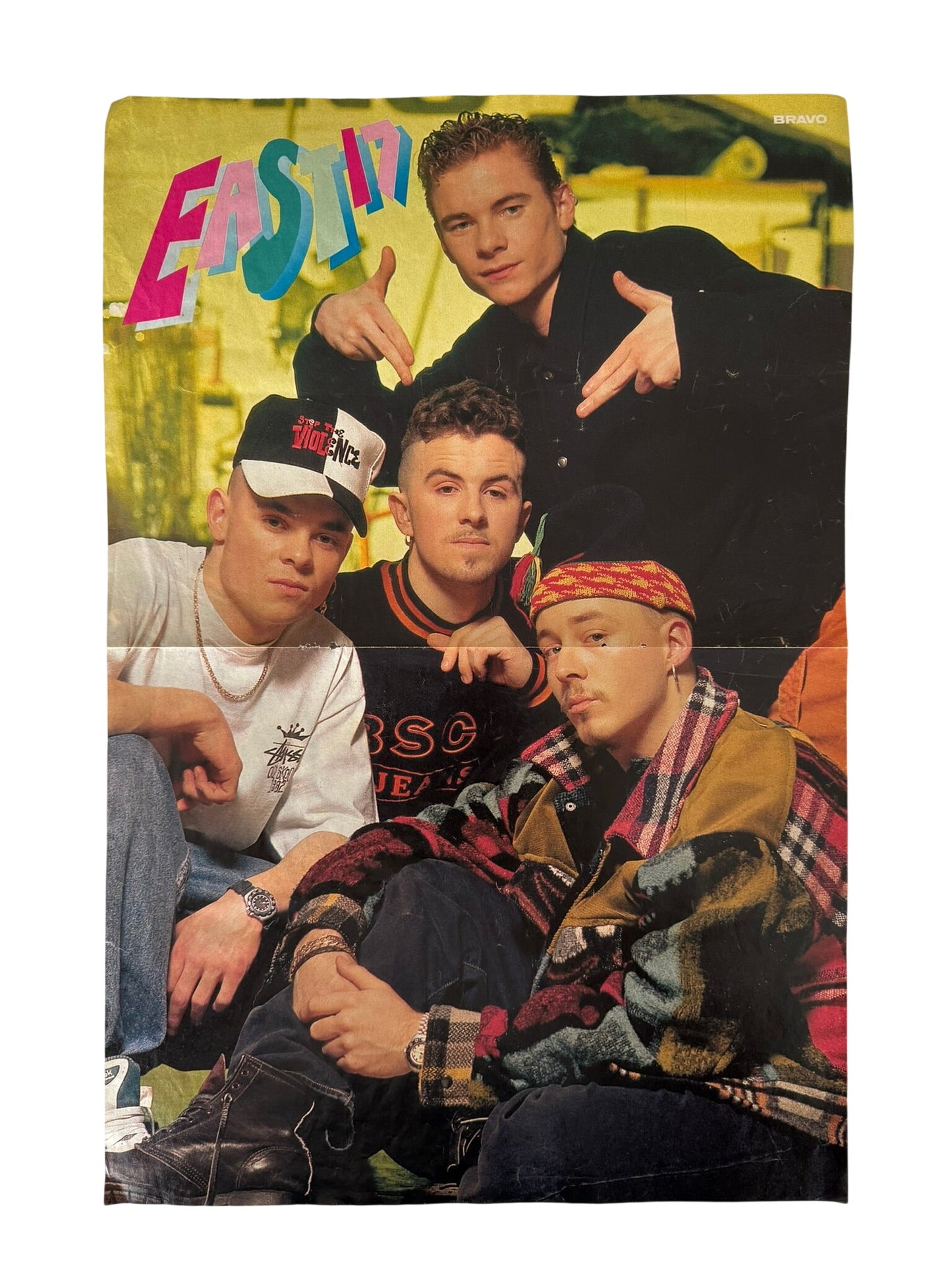 East 17 Medium Sized Old School Poster - RARE