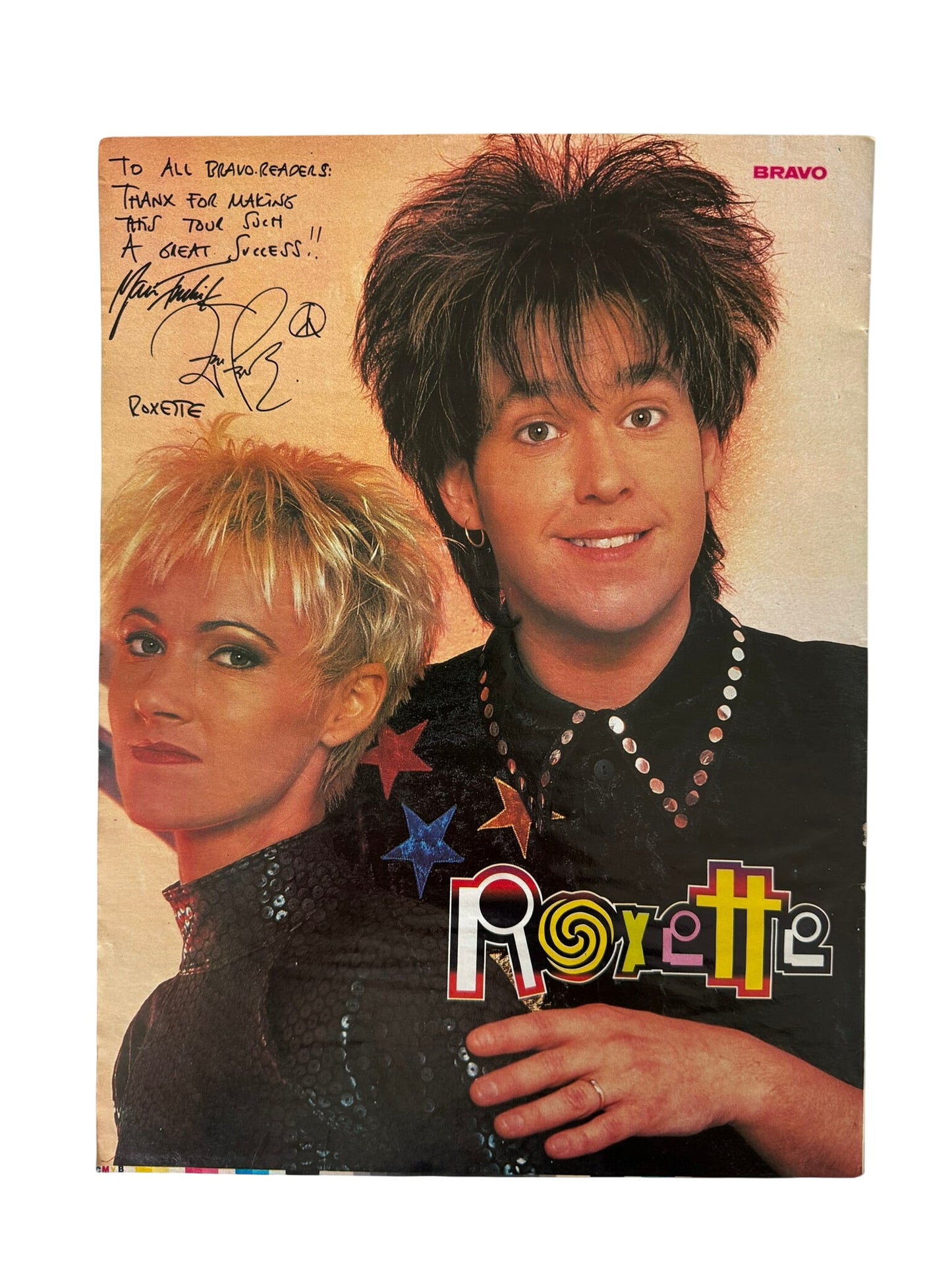 Roxette Small Sized Old School Poster - RARE