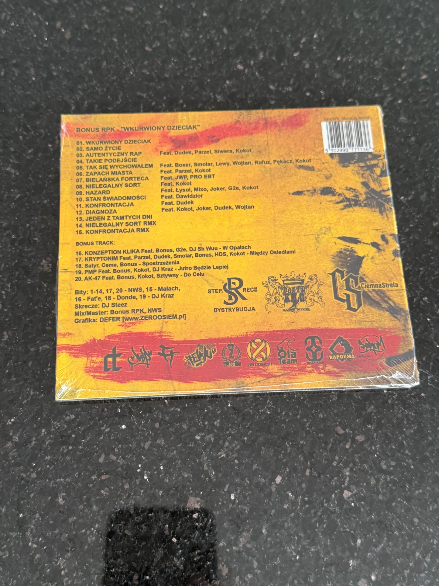 🇵🇱 Polish Hip Hop CD - Bonus RPK - Wkurwiony Dzieciak 🇵🇱 Polski Hip Hop CD
