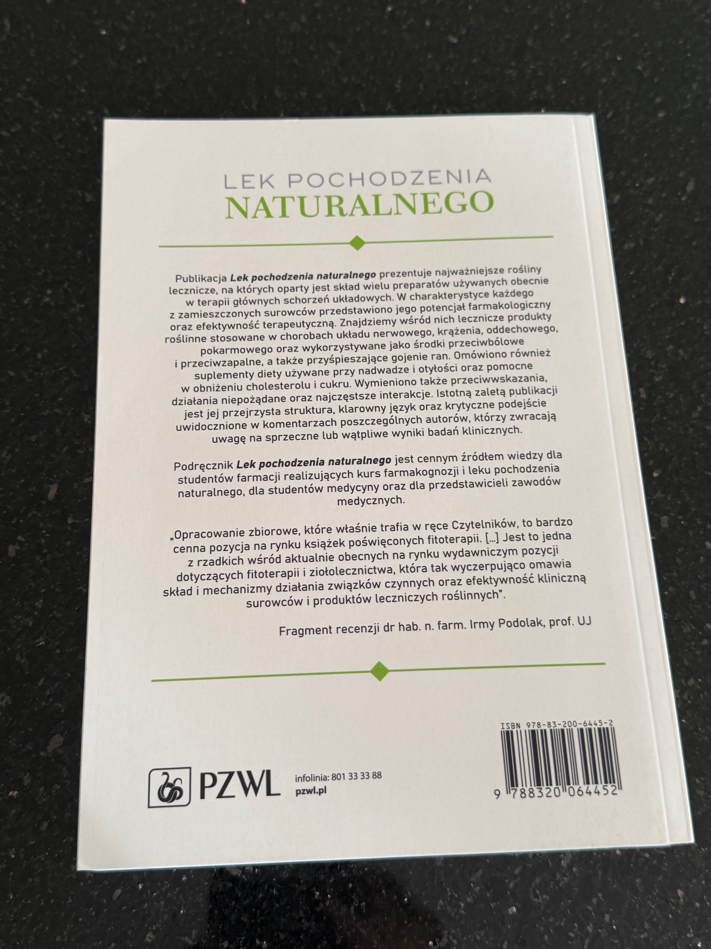 🇵🇱Polish Book - Anna Kiss - Lek Pochodzenia Naturalnego