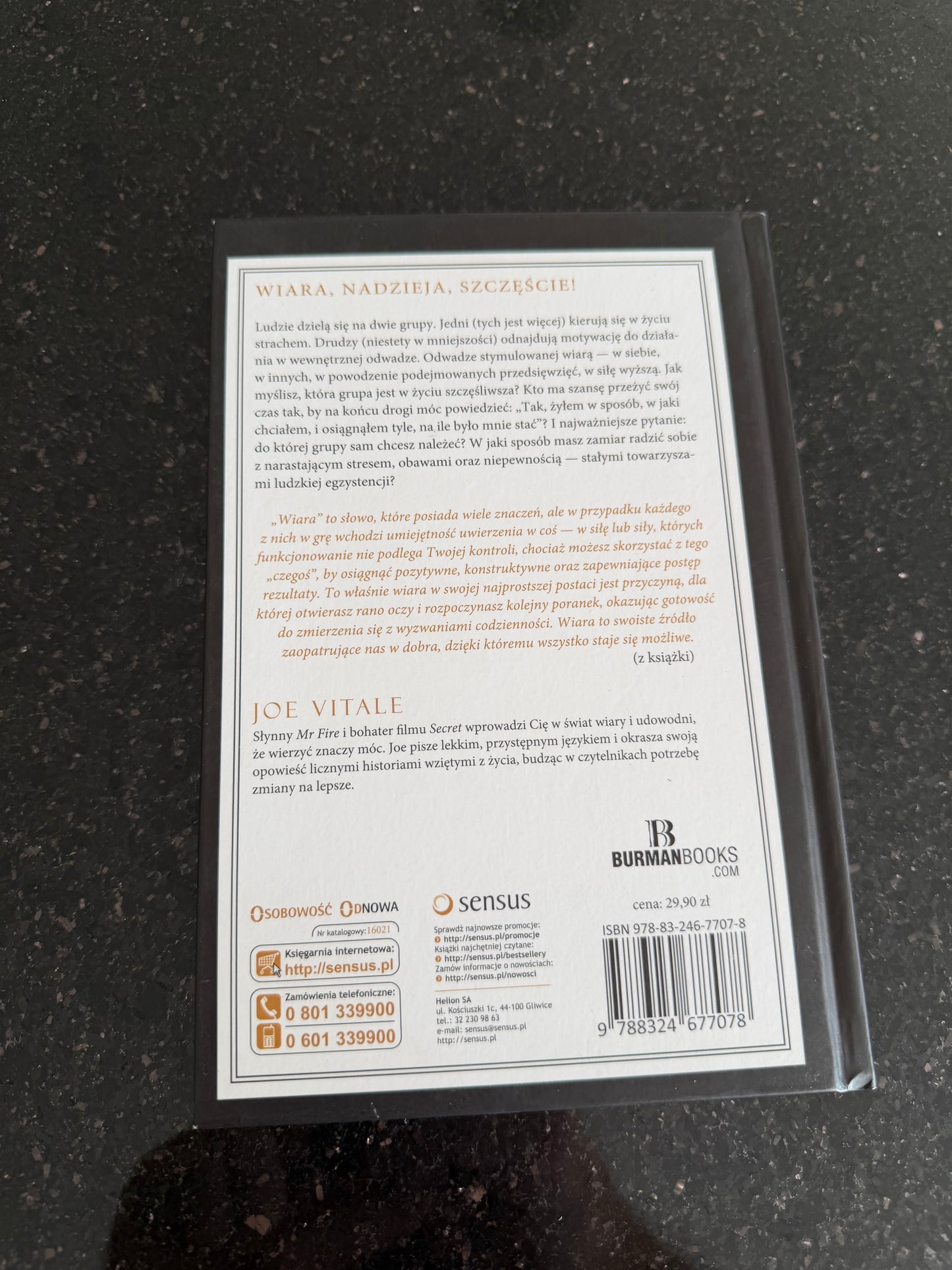 🇵🇱Polish Book - Dr.Joe Vitale - Wiara - Sila Napedowa Sukcesu