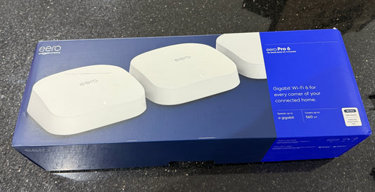 Amazon eero Pro 6E mesh Wi-Fi router | 2.5 Gbps Ethernet | Coverage up to 560 m2 | Connect 100+ devices | Ideal for streaming, working, and gaming | 3-Pack