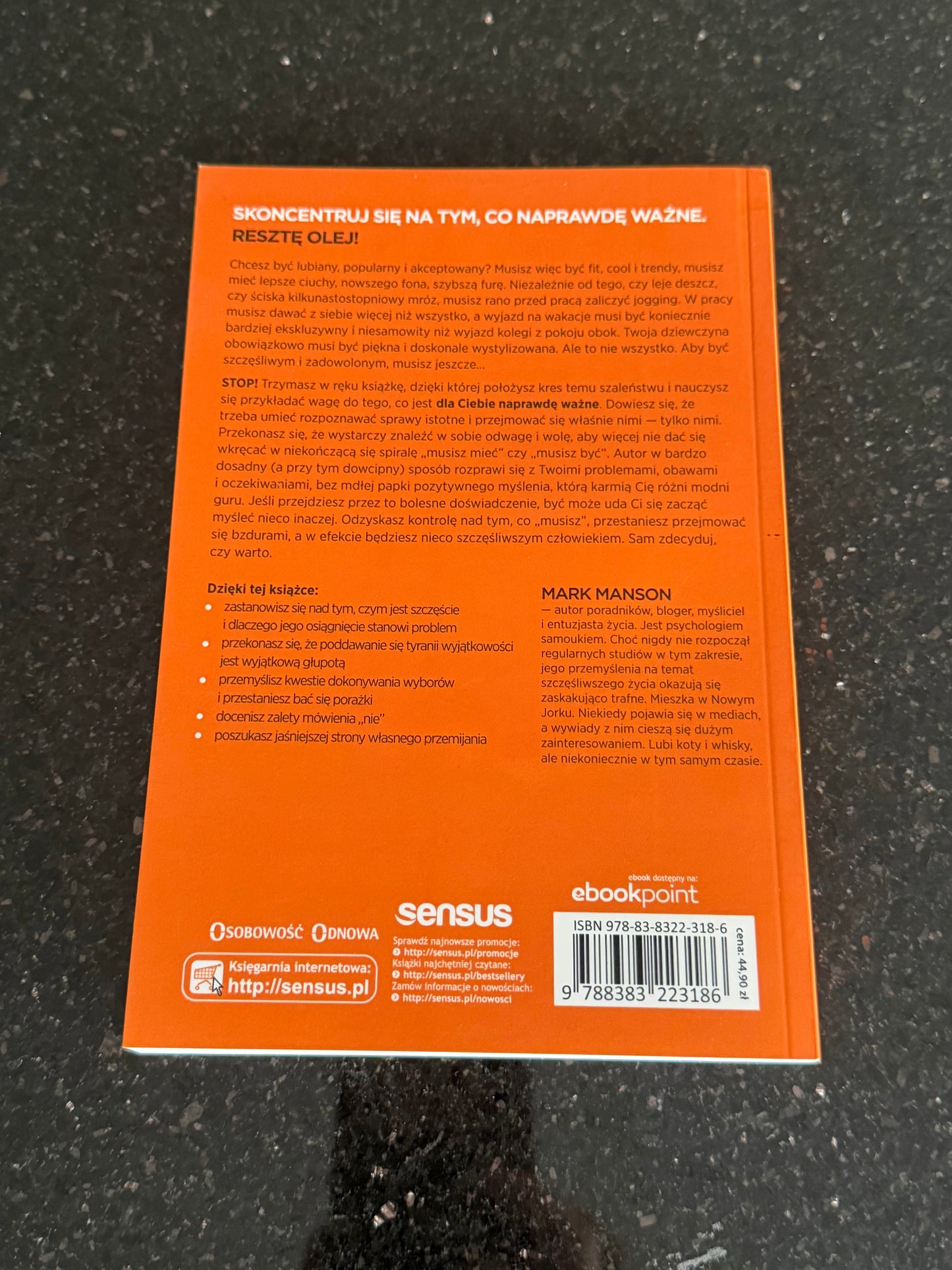 🇵🇱Polish Book - Mark Manson - Subtelnie Mowie F*ck.Sprzeczna z logika metoda na szczesliwe zycie