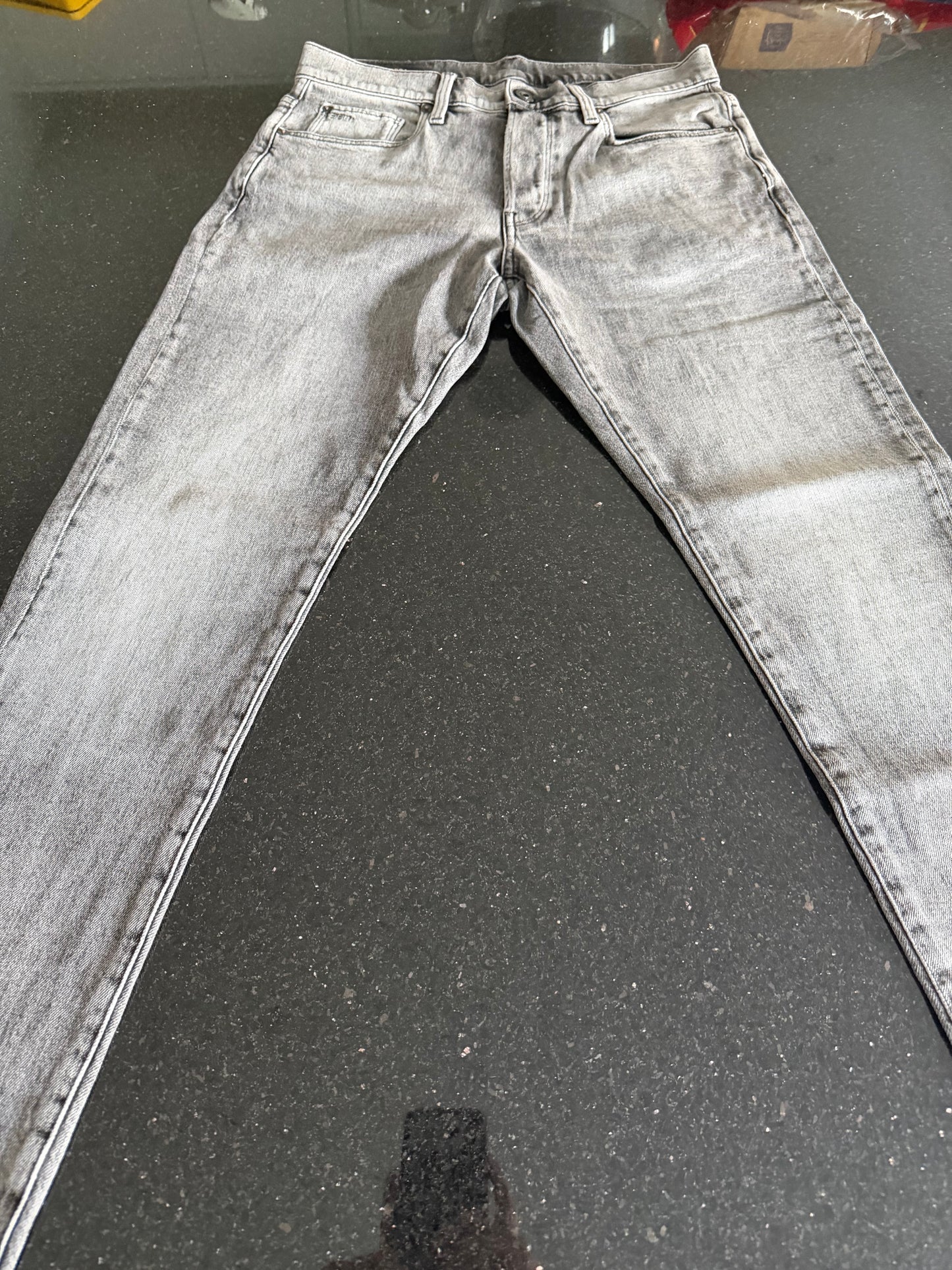 G - Star Mens Jeans 3301 Slim Burten Black/Grey Stretch Denim 32/30