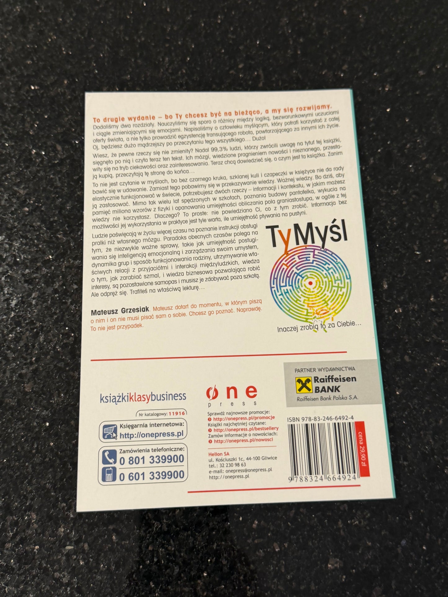 🇵🇱Polish Book - Mateusz Grzesiak - Ty myśl… inaczej zrobia to za ciebie