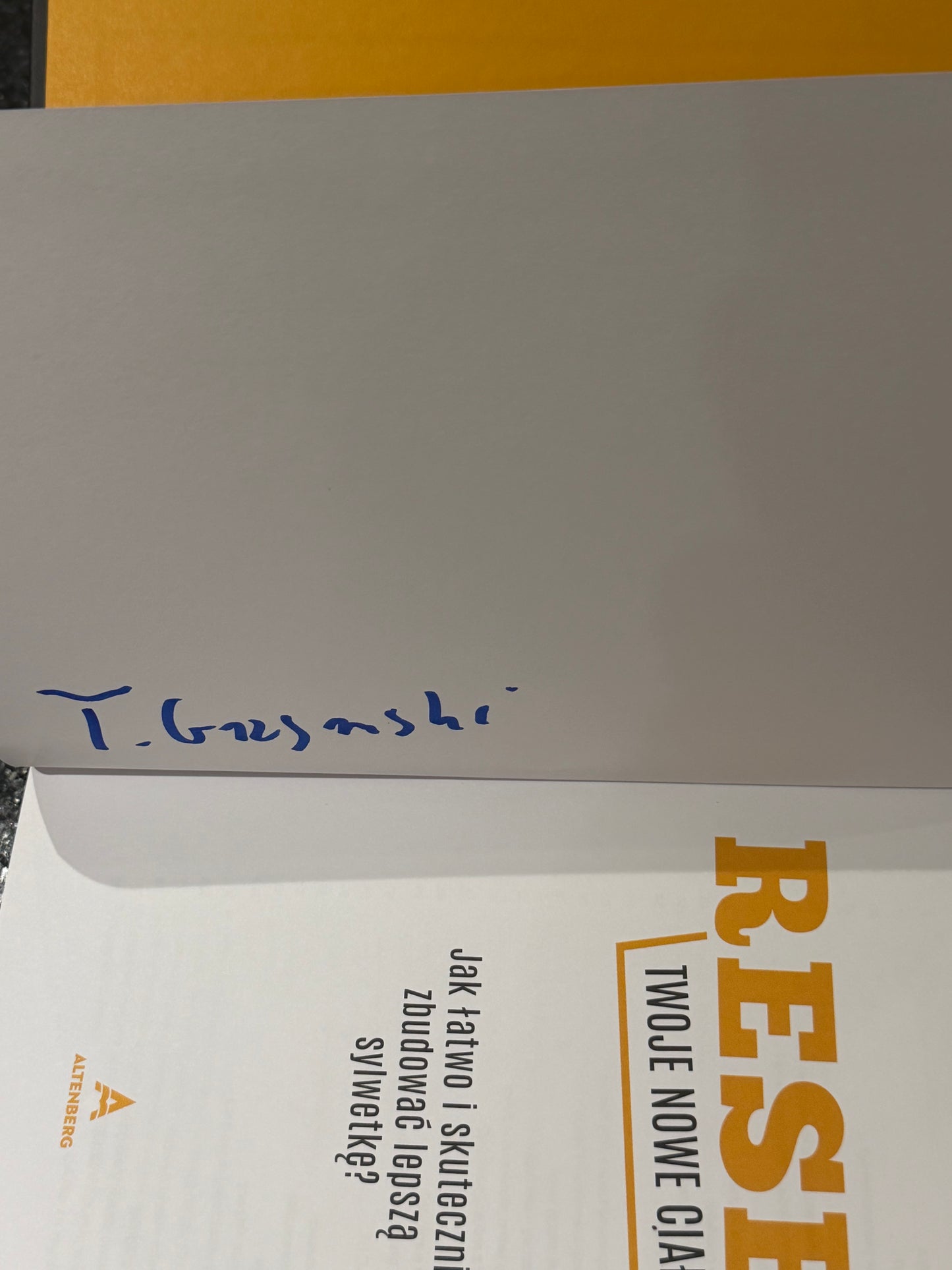 🇵🇱Tomek Grzymski - Reset. Twoje Nowe Ciało. Autograf