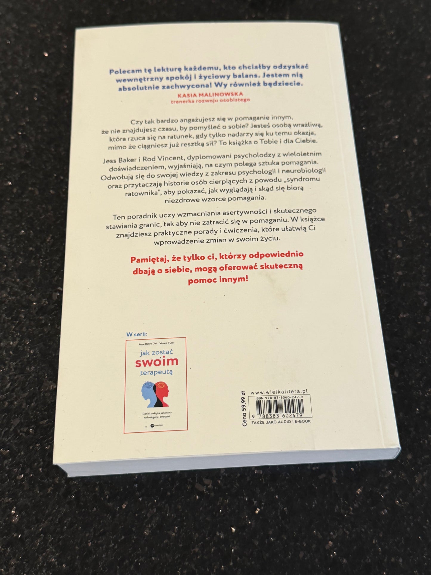 🇵🇱Polish Book - Jess Baker Rod Vincent - Syndrom Ratownika. Jak zadbac o siebie kiedy pomaga sie innym