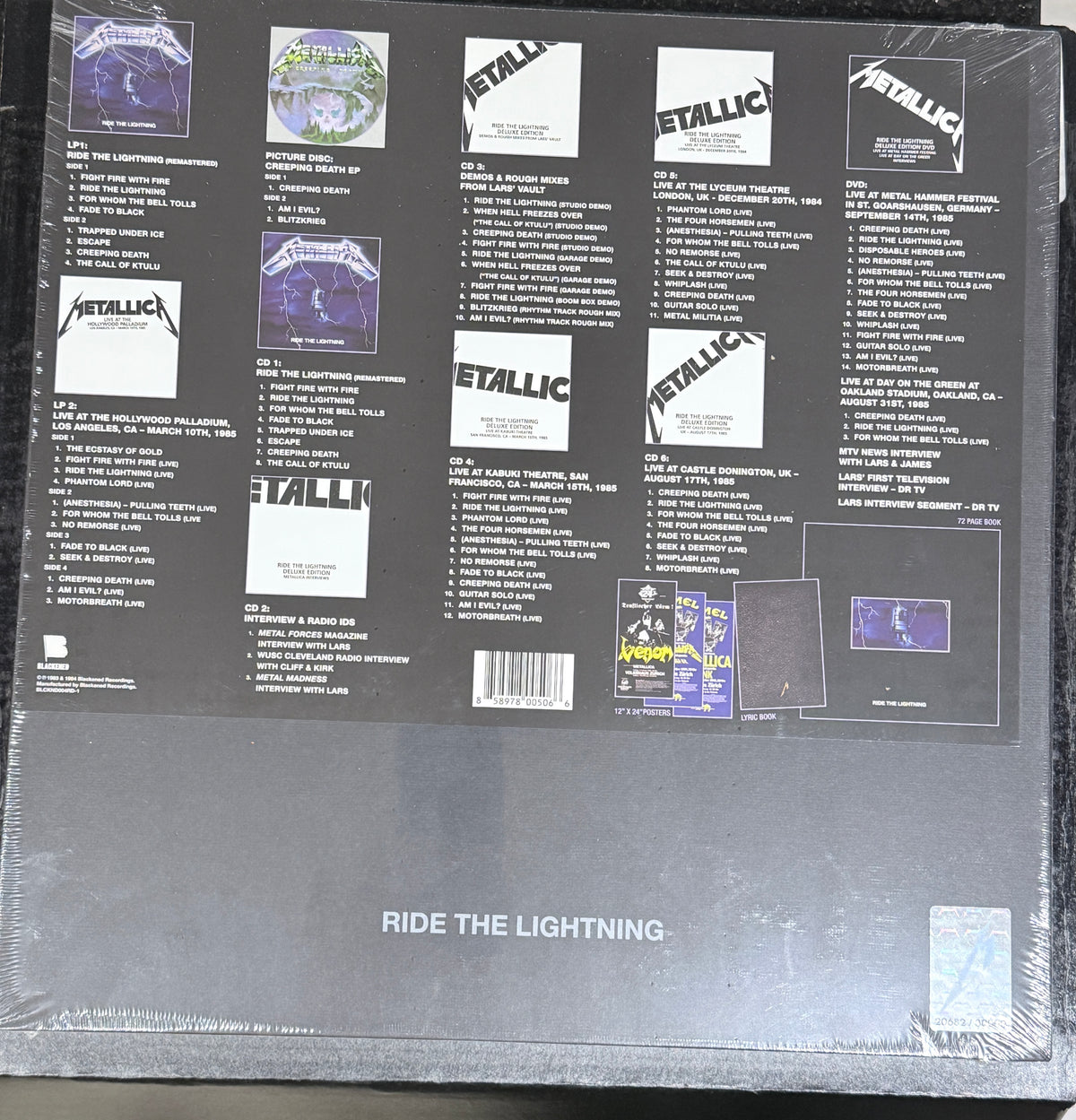 METALLICA – RIDE THE LIGHTNING – REMASTERED DELUXE BOX SET (2016)  – LIMITED – SEALED RARE