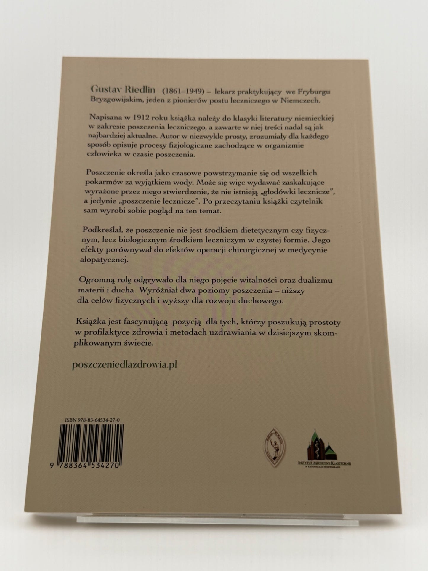 🇵🇱Polish Book - Gustav Riedlin - Poszczenie dla zdrowia