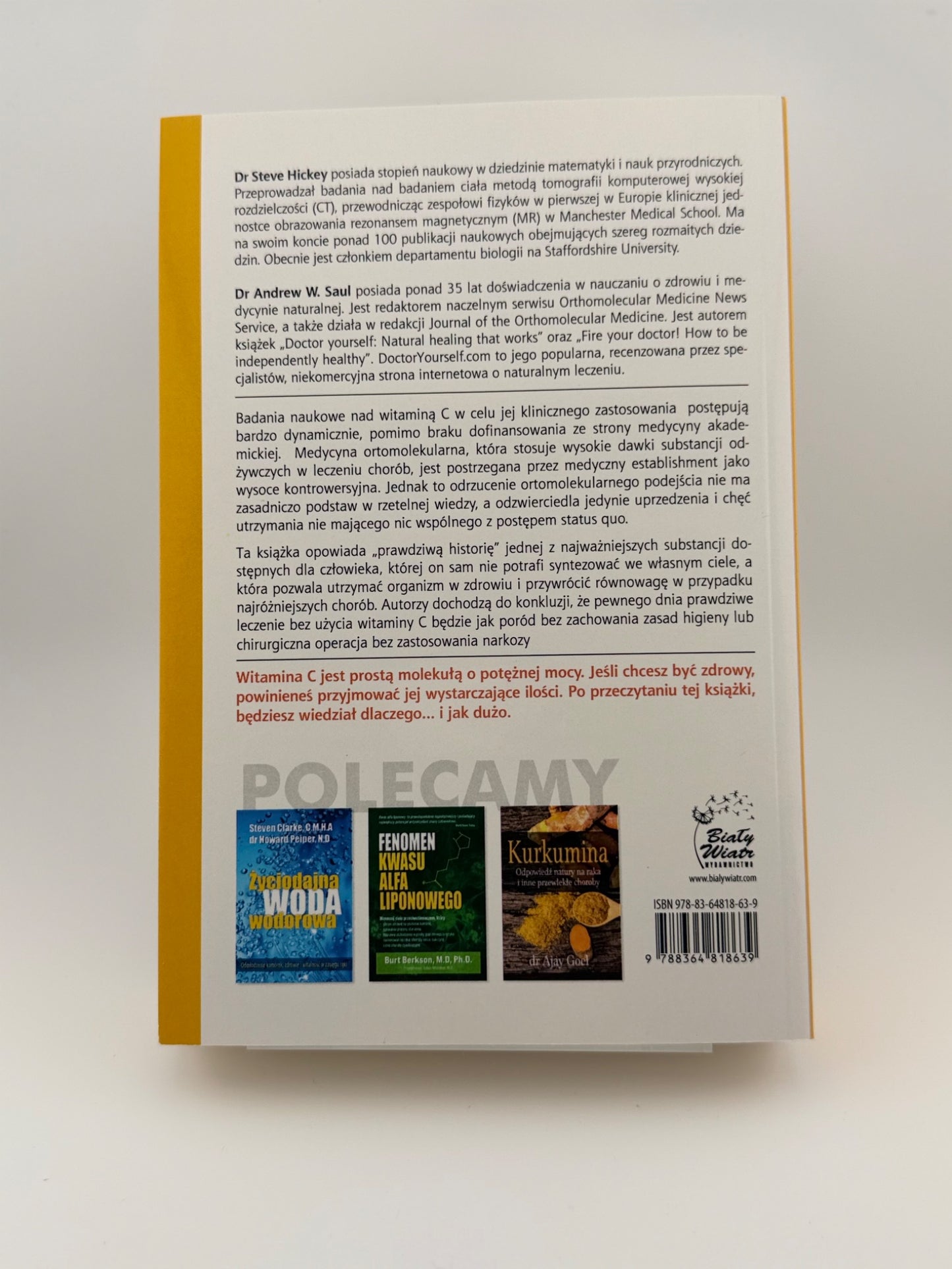 🇵🇱Polish Book - Steve Hickey & Andrew W. Saul - Witamina C historia prawdziwa