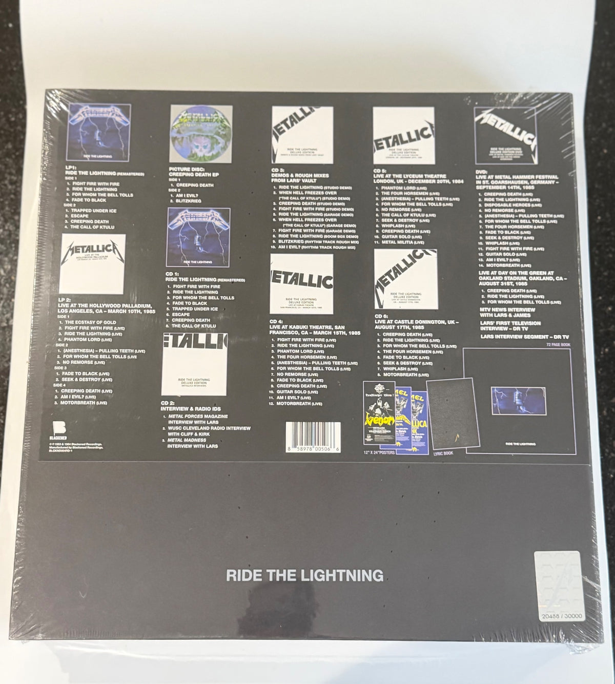 METALLICA – RIDE THE LIGHTNING – REMASTERED DELUXE BOX SET (2016)  – LIMITED – SEALED RARE