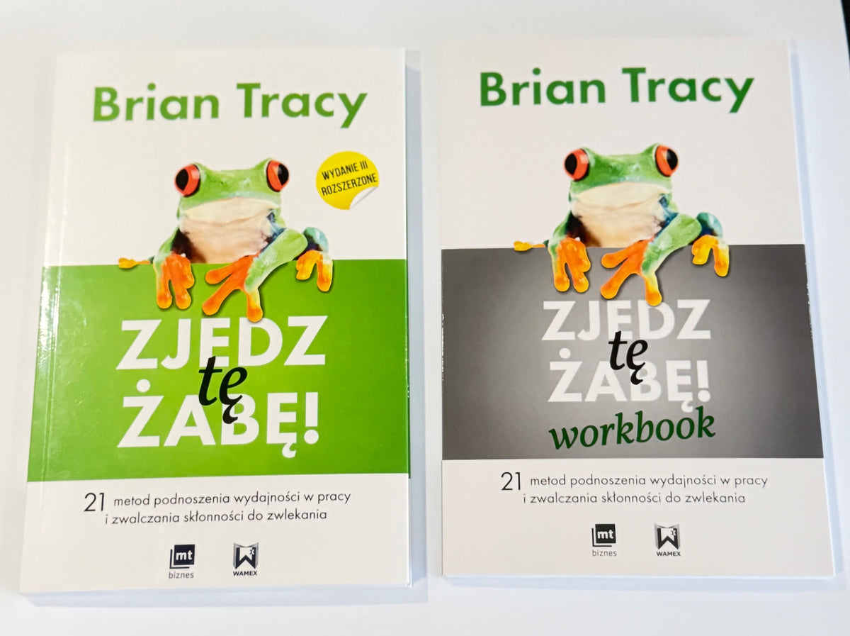 🇵🇱Polish Book - Brian Tracy - Zjedz tę żabę! Wydanie III Rozszerzone + Workbook (Komplet)