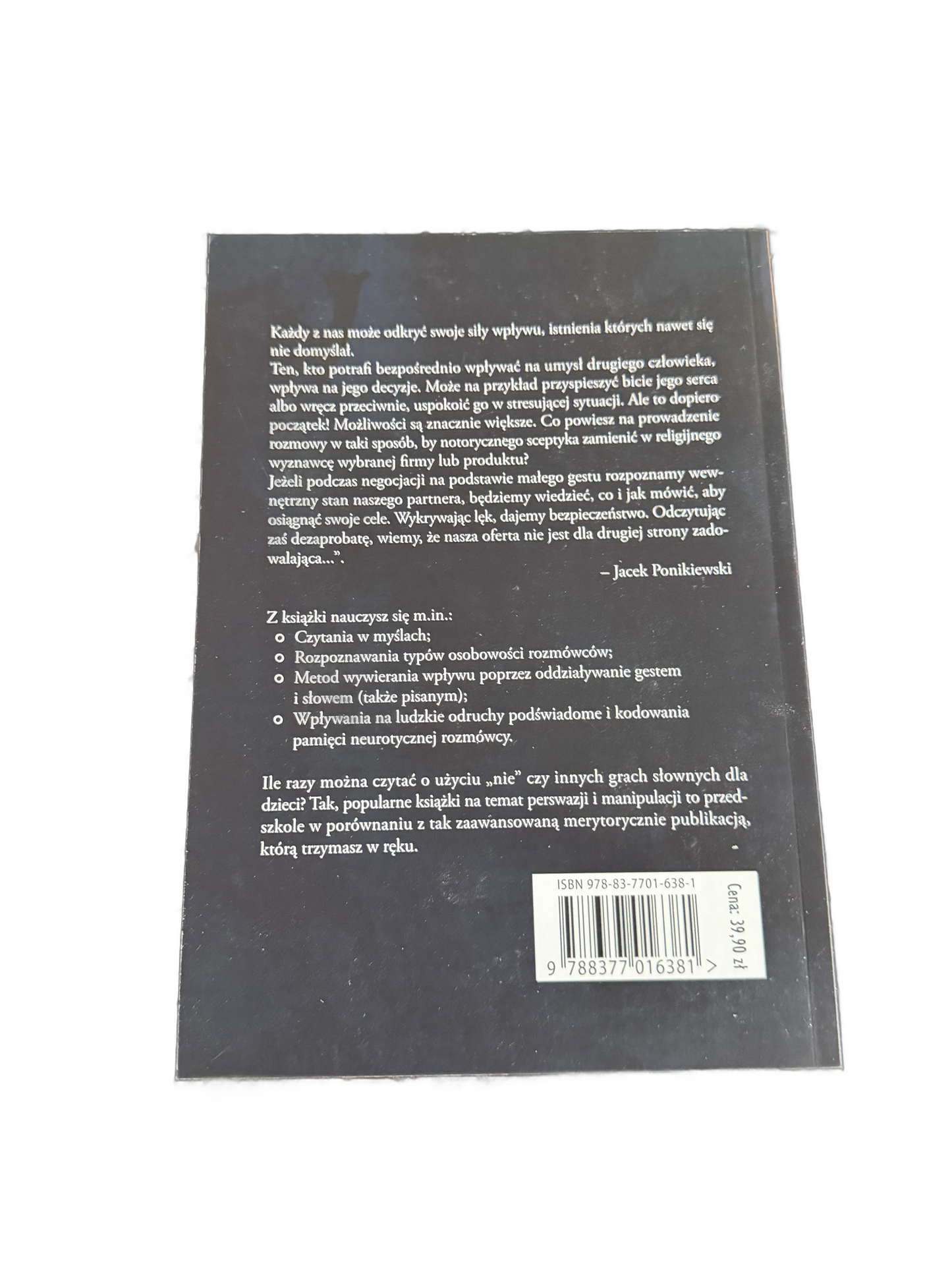 🇵🇱Polish Book - Jacek Ponikiewsk - Manipulacja Neuroperswazyjna